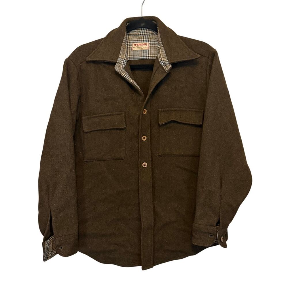 Vintage McGregor Wool Shirt Jacket M Brown Workwear Utility Gorpcore Outdoor USA